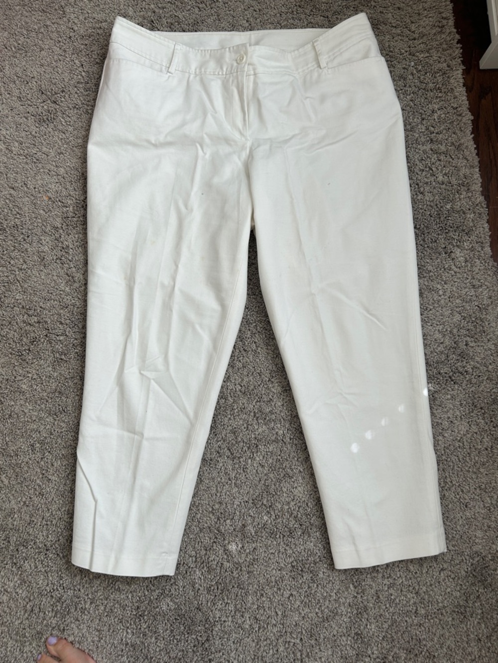 Lane Bryant White Women's Pants with Tag Detail